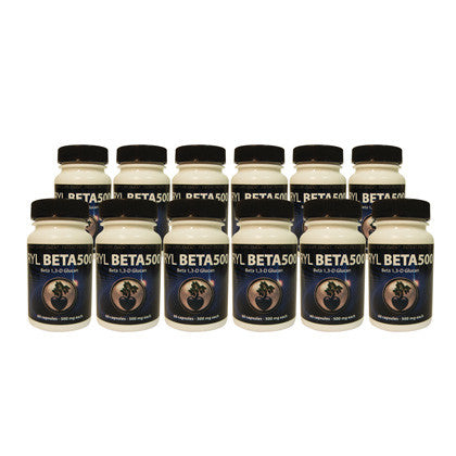 RYL Beta500 Beta 1,3-D Glucan - 12 Pack 60 capsules each